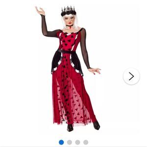 Adult Twisted Queen of Hearts Costume Large 12-14